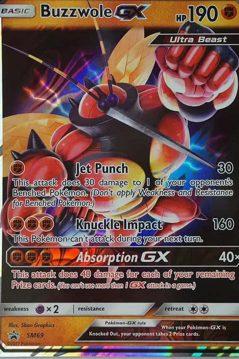 Pocket Monster Pokémon Kort-Buzzwole Gx Sm69