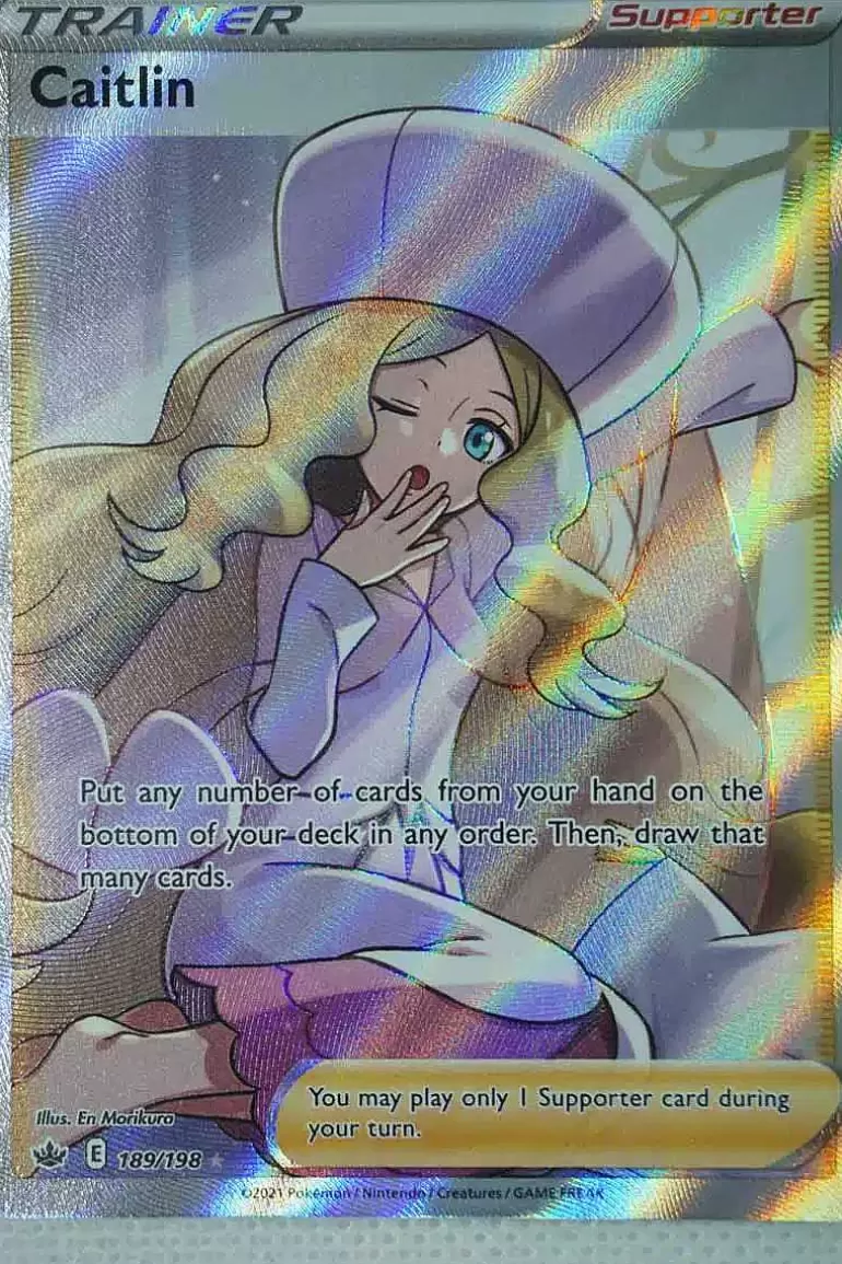 Pocket Monster Pokémon Kort-Caitlin 189/198 Full Art