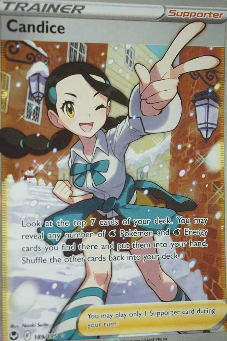 Pocket Monster Pokémon Kort-Candice 189/195 Full Art