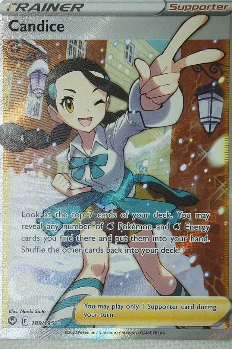 Pocket Monster Pokémon Kort-Candice 189/195 Full Art