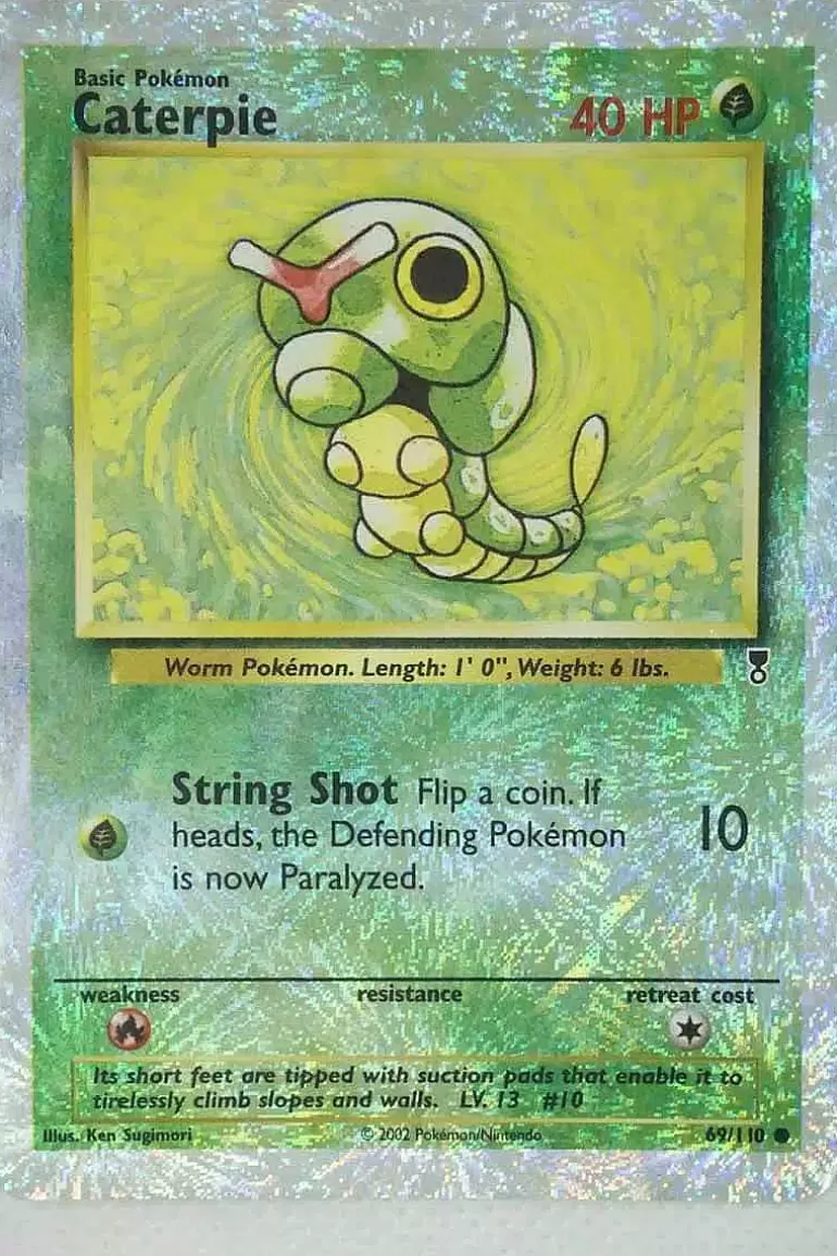 Pocket Monster Pokémon Kort-Caterpie 69/110 Special Holo Edition