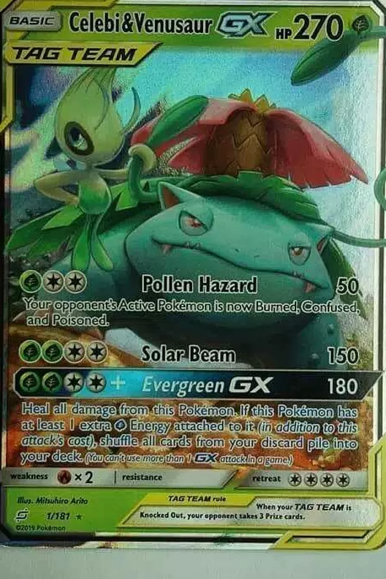 Pocket Monster Pokémon Kort-Celebi & Venusaur Gx 1/181