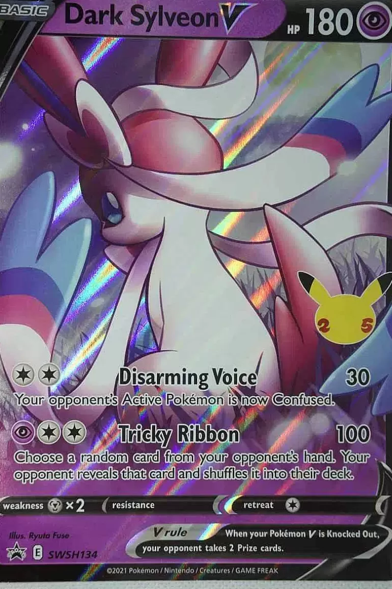 Pocket Monster Pokémon Kort-Celebrations Dark Sylveon V Stor