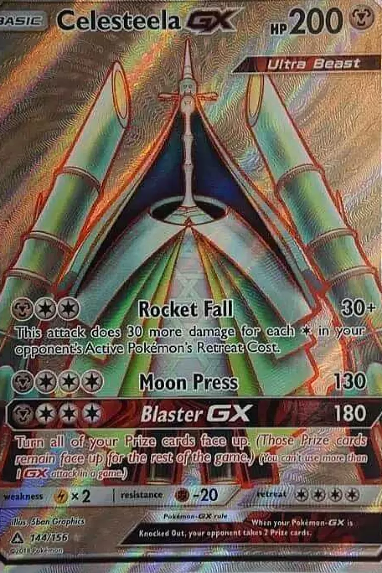 Pocket Monster Pokémon Kort-Celesteela Gx 144/156 Full Art