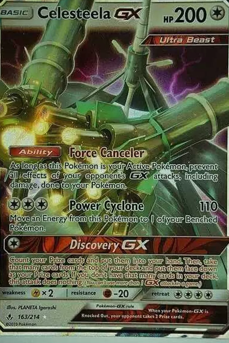Pocket Monster Pokémon Kort-Celesteela Gx 163/214