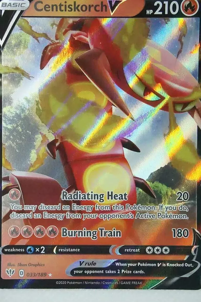 Pocket Monster Pokémon Kort-Centiskorch V 033/189