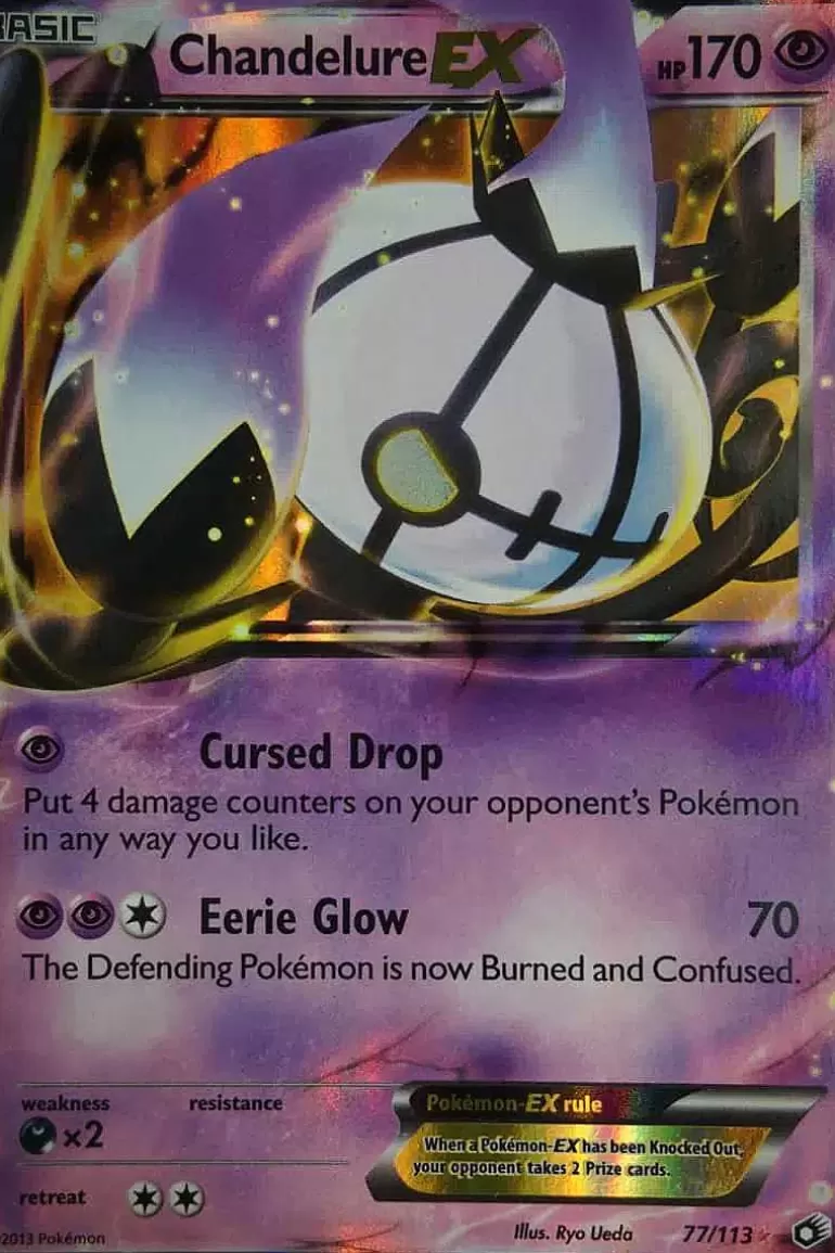 Pocket Monster Pokémon Kort-Chandelure Ex 77/113