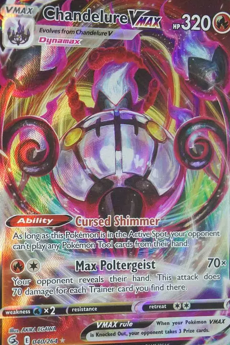 Pocket Monster Pokémon Kort-Chandelure Vmax 40/264