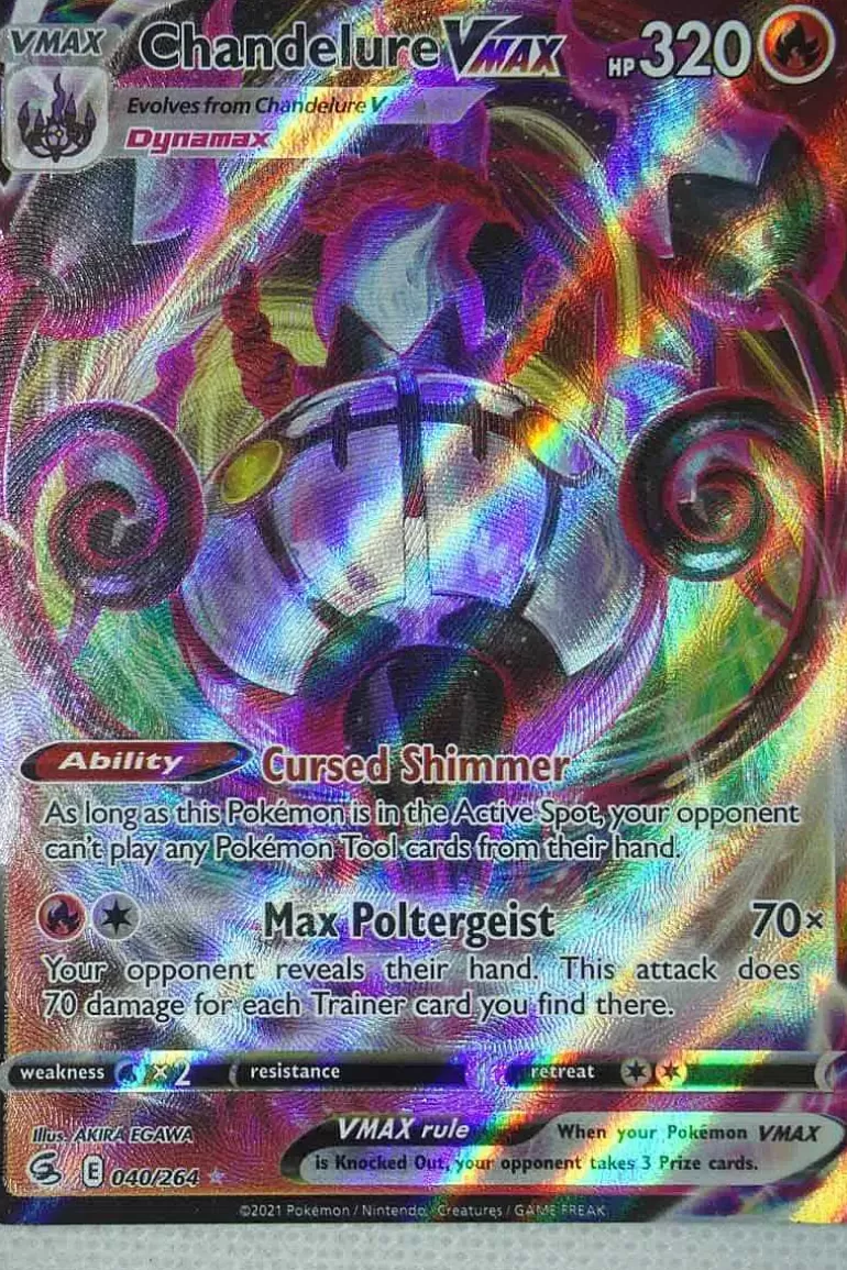 Pocket Monster Pokémon Kort-Chandelure Vmax 40/264