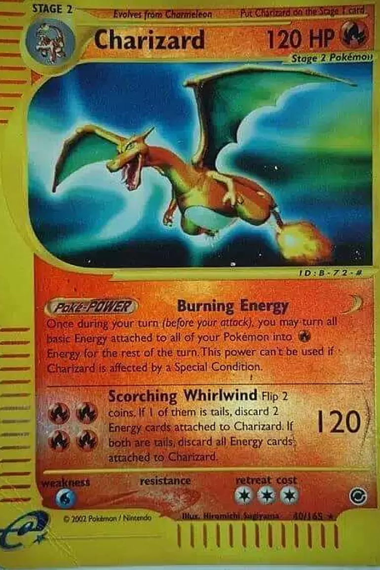 Pocket Monster Pokémon Kort-Charizard 40/165 Rare Reverse Holo