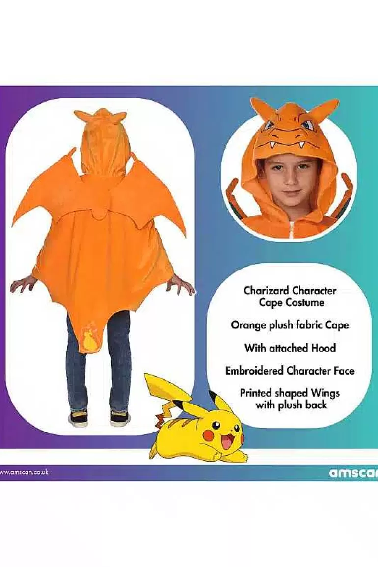 Pocket Monster Pokémon Til Børneværelset-Charizard Kostume 8-12 Ar
