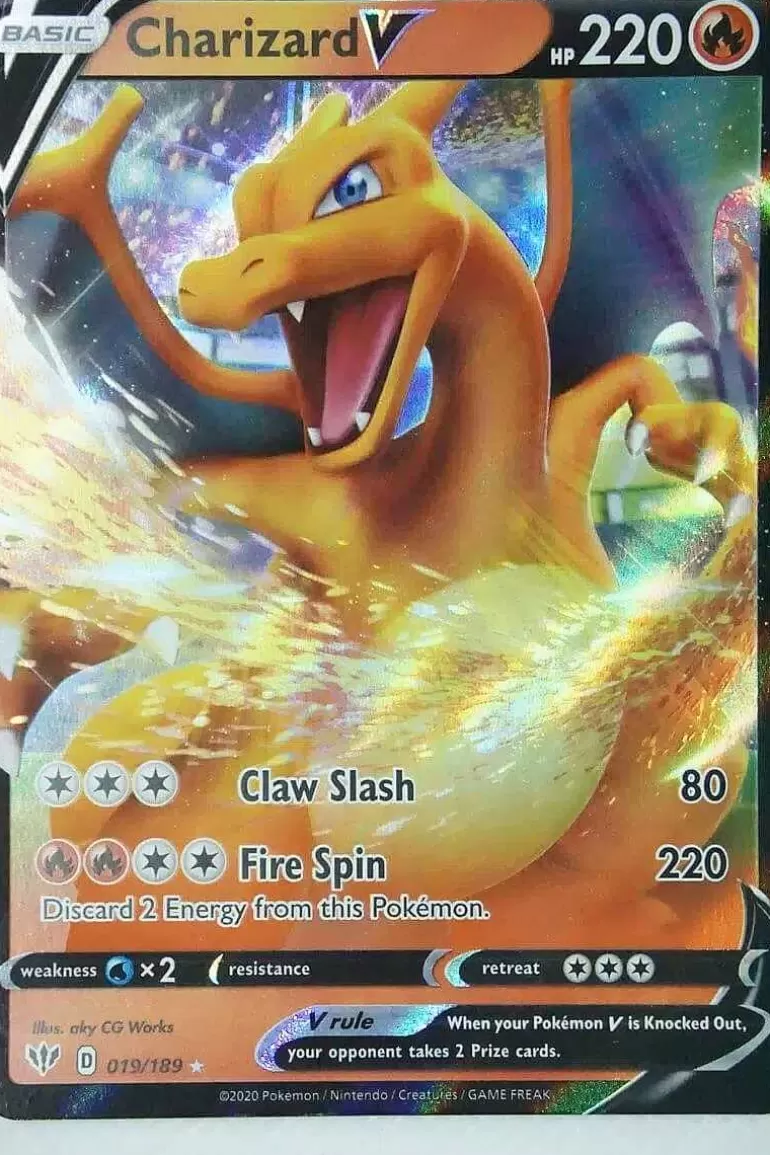 Pocket Monster Pokémon Kort-Charizard V 019/189