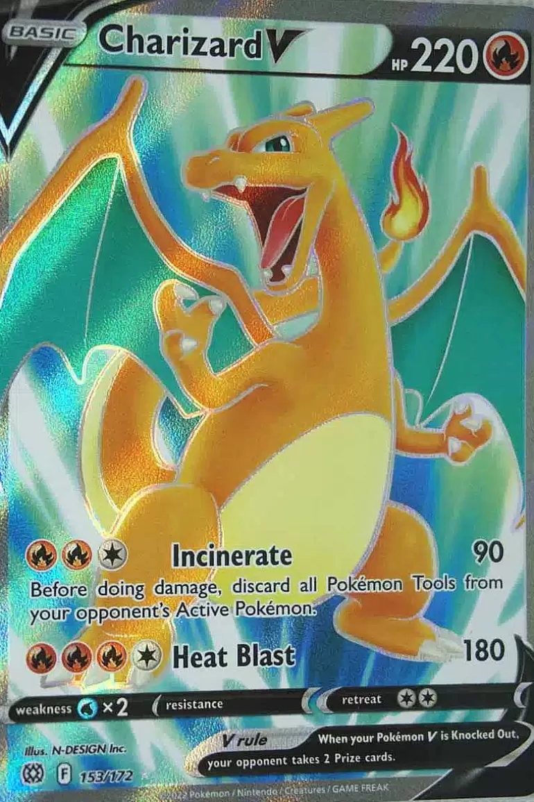 Pocket Monster Pokémon Kort-Charizard V 153/172 Full Art