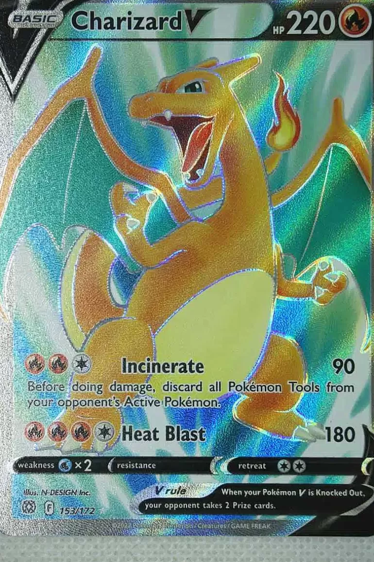 Pocket Monster Pokémon Kort-Charizard V 153/172 Full Art