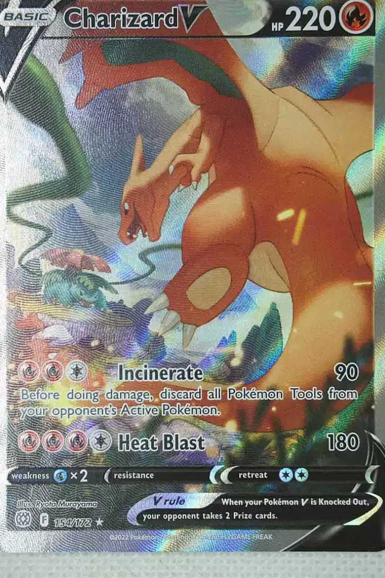 Pocket Monster Pokémon Kort-Charizard V 154/172 Alternate Art