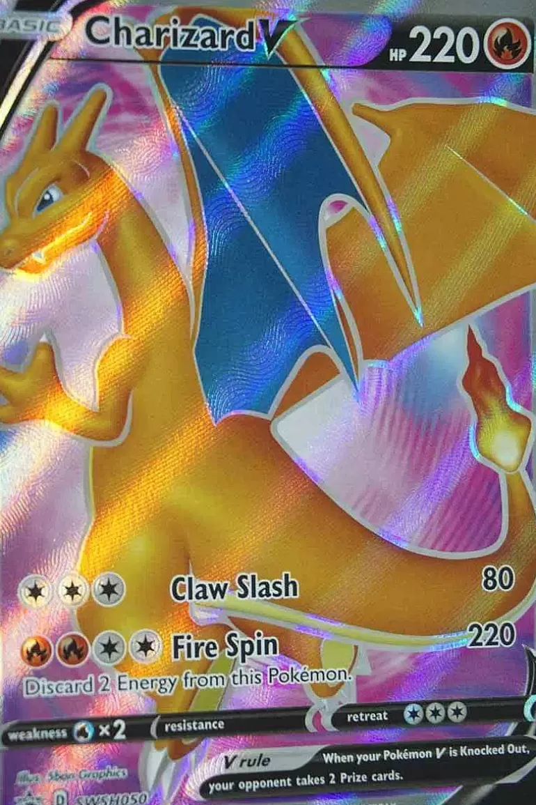Pocket Monster Pokémon Kort-Charizard V Swsh050 Full Art