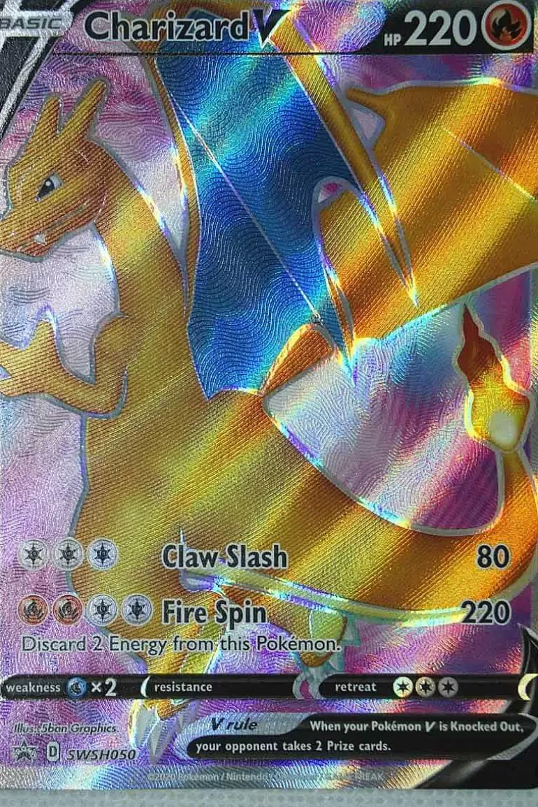 Pocket Monster Pokémon Kort-Charizard V Swsh050 Full Art