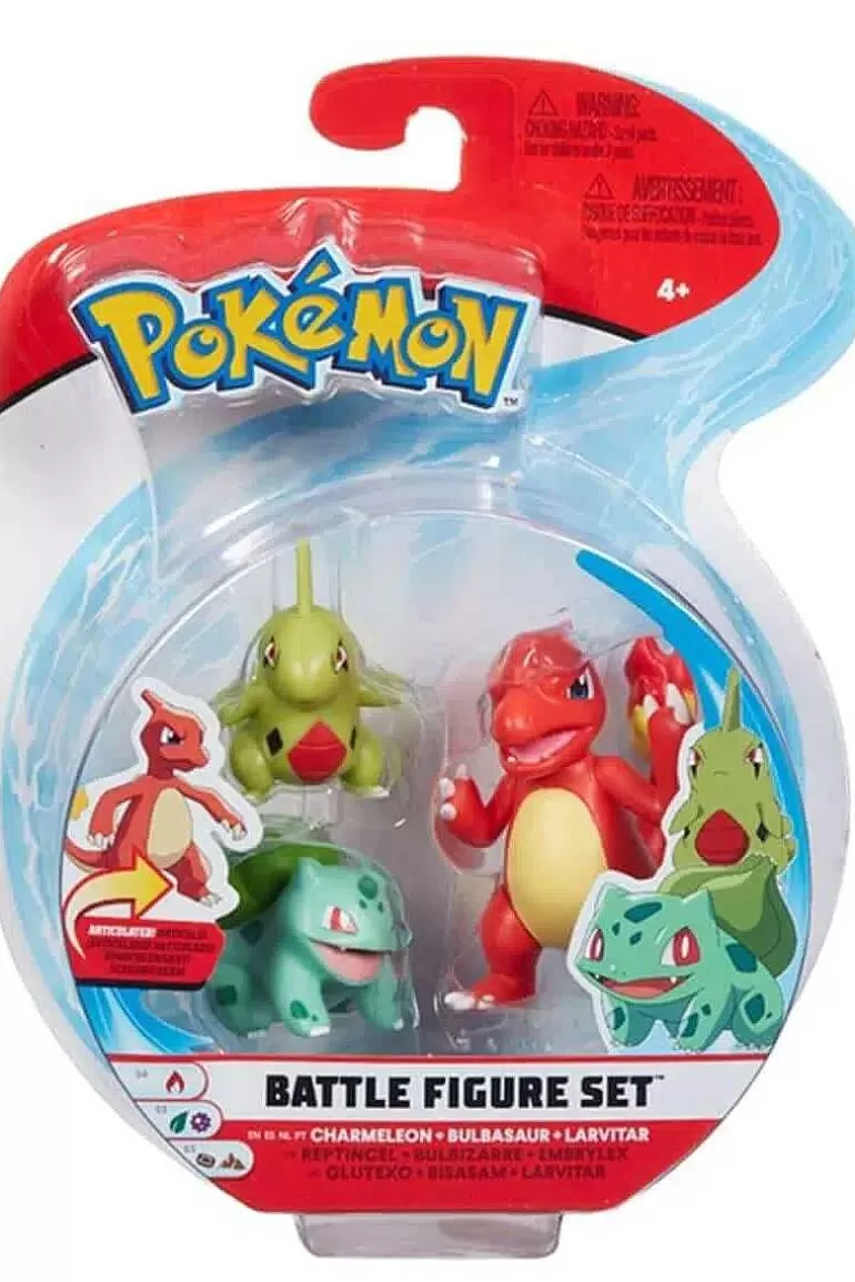 Pocket Monster Pokémon Figurer-Charmeleon, Bulbasaur Og Larvitar Figurer