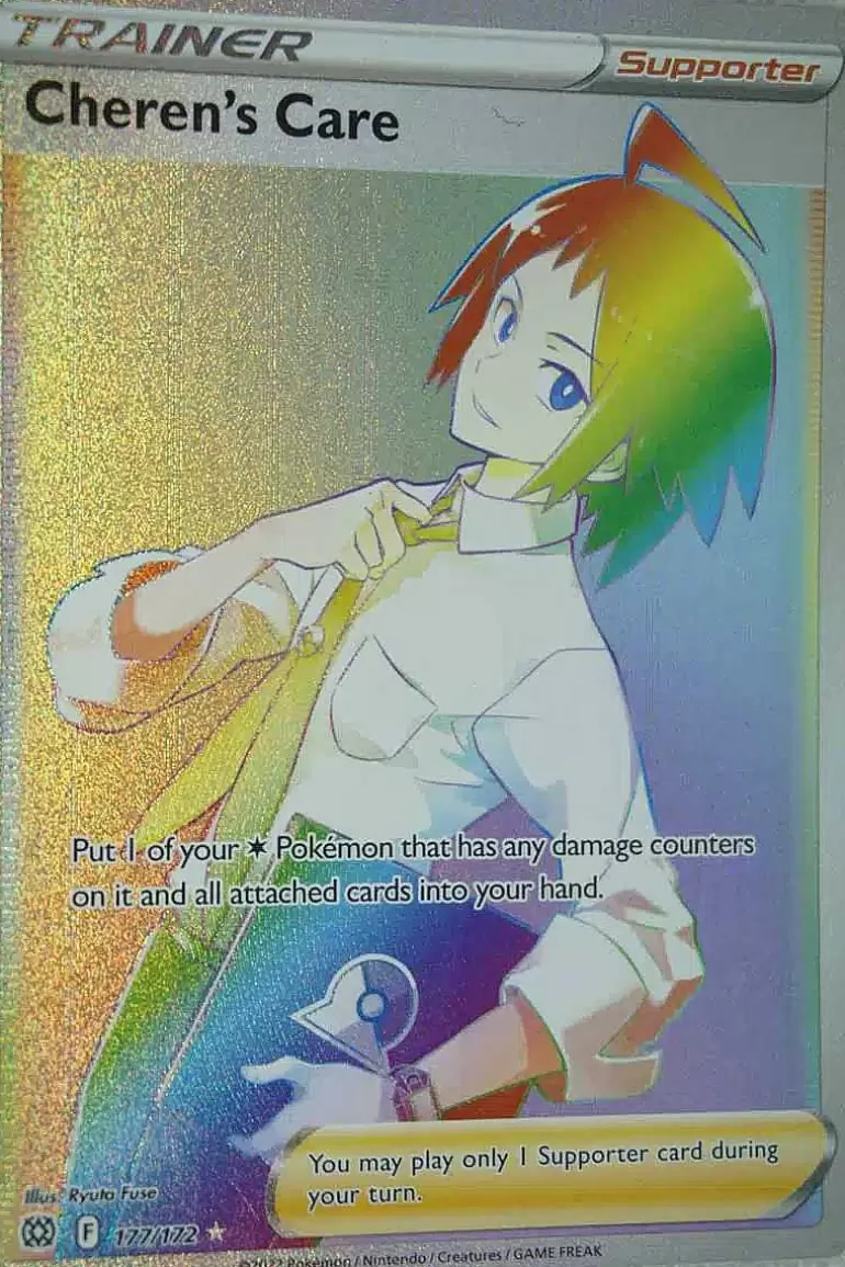 Pocket Monster Pokémon Kort-Cheren'S Care 177/172 Hyper Rare