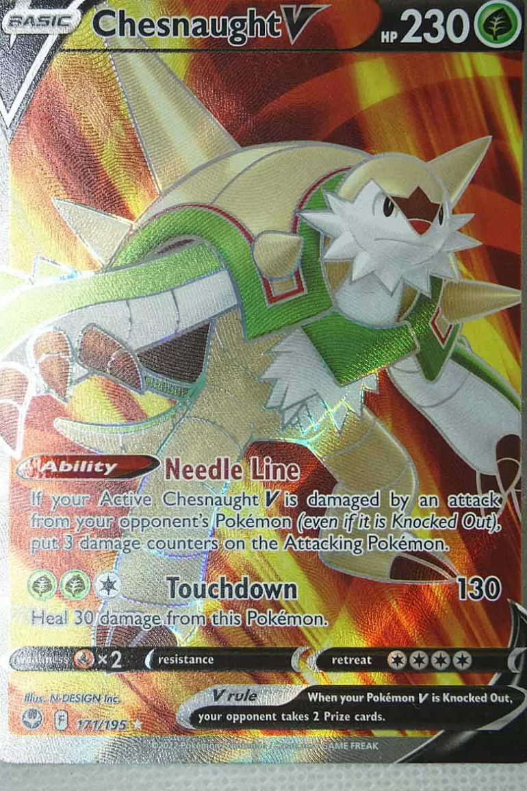 Pocket Monster Pokémon Kort-Chesnaught V 171/195 Full Art