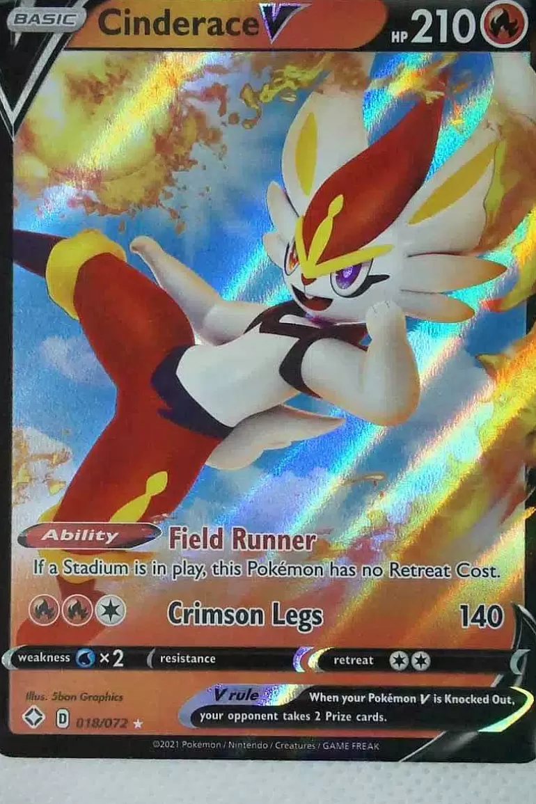 Pocket Monster Pokémon Kort-Cinderace V 018/072