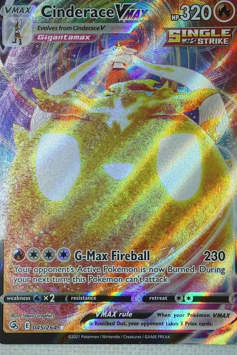 Pocket Monster Pokémon Kort-Cinderace Vmax 45/264