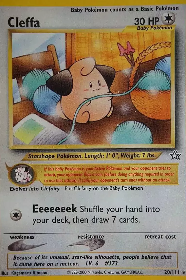 Pocket Monster Pokémon Kort-Cleffa 20/111 Rare Unlimited