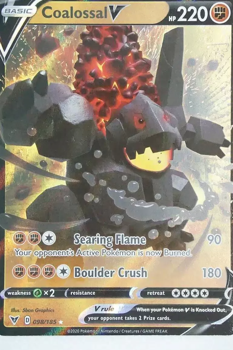 Pocket Monster Pokémon Kort-Coalossal V 098/185