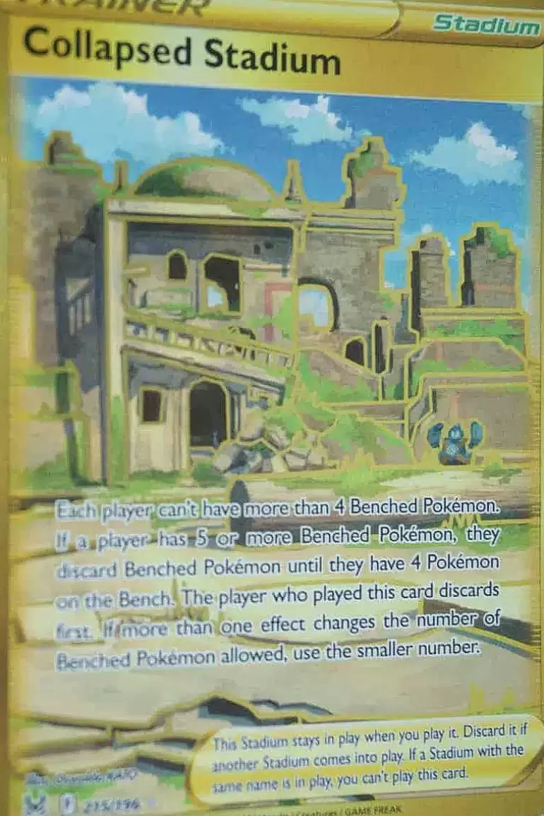 Pocket Monster Pokémon Kort-Collapsed Stadium 215/196 Secret Rare