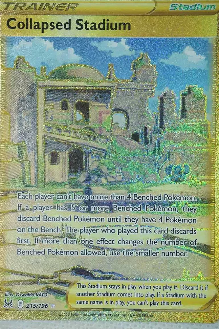 Pocket Monster Pokémon Kort-Collapsed Stadium 215/196 Secret Rare
