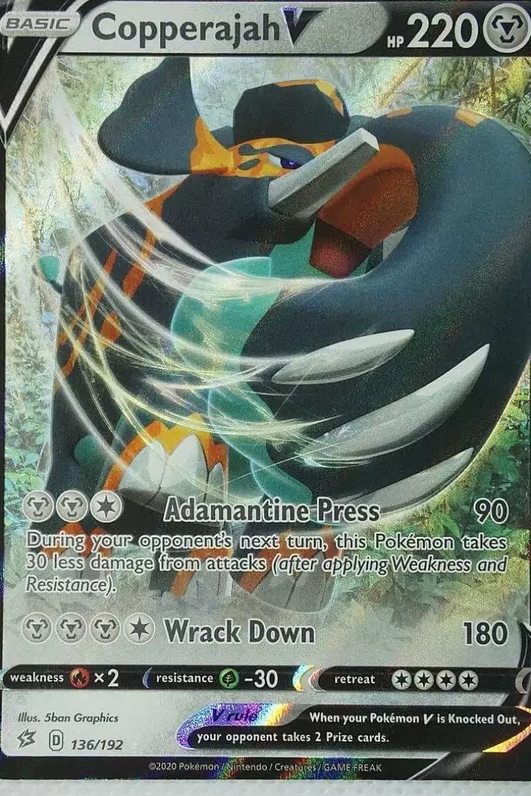 Pocket Monster Pokémon Kort-Copperajah V 136/192