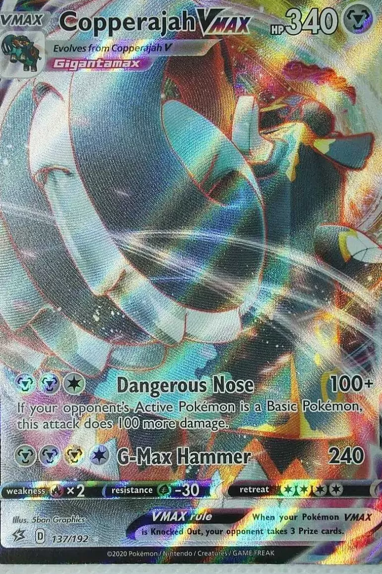 Pocket Monster Pokémon Kort-Copperajah Vmax 137/192