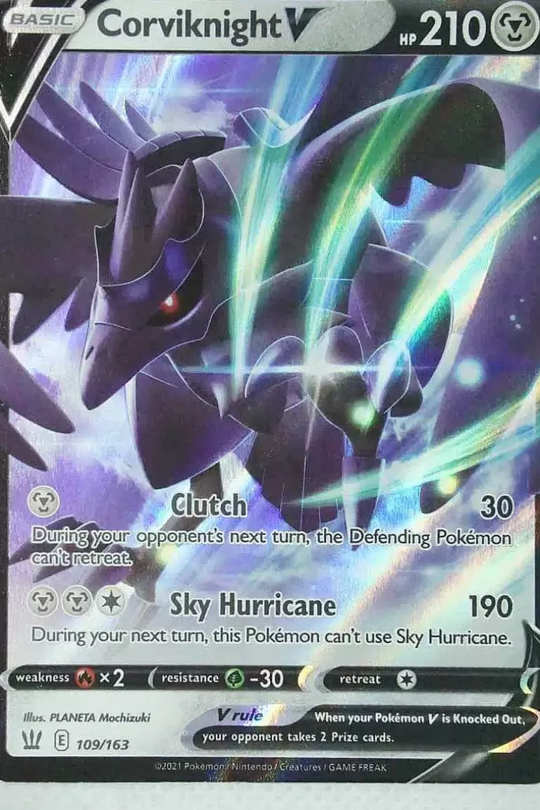 Pocket Monster Pokémon Kort-Corviknight V 109/163