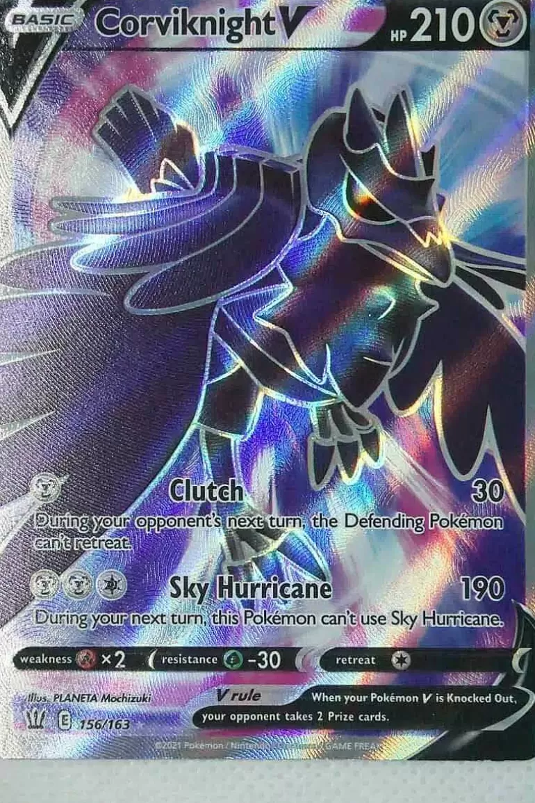 Pocket Monster Pokémon Kort-Corviknight V 156/163 Full Art