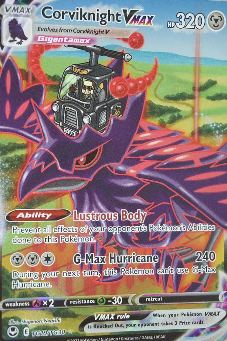 Pocket Monster Pokémon Kort-Corviknight Vmax Tg19/Tg30