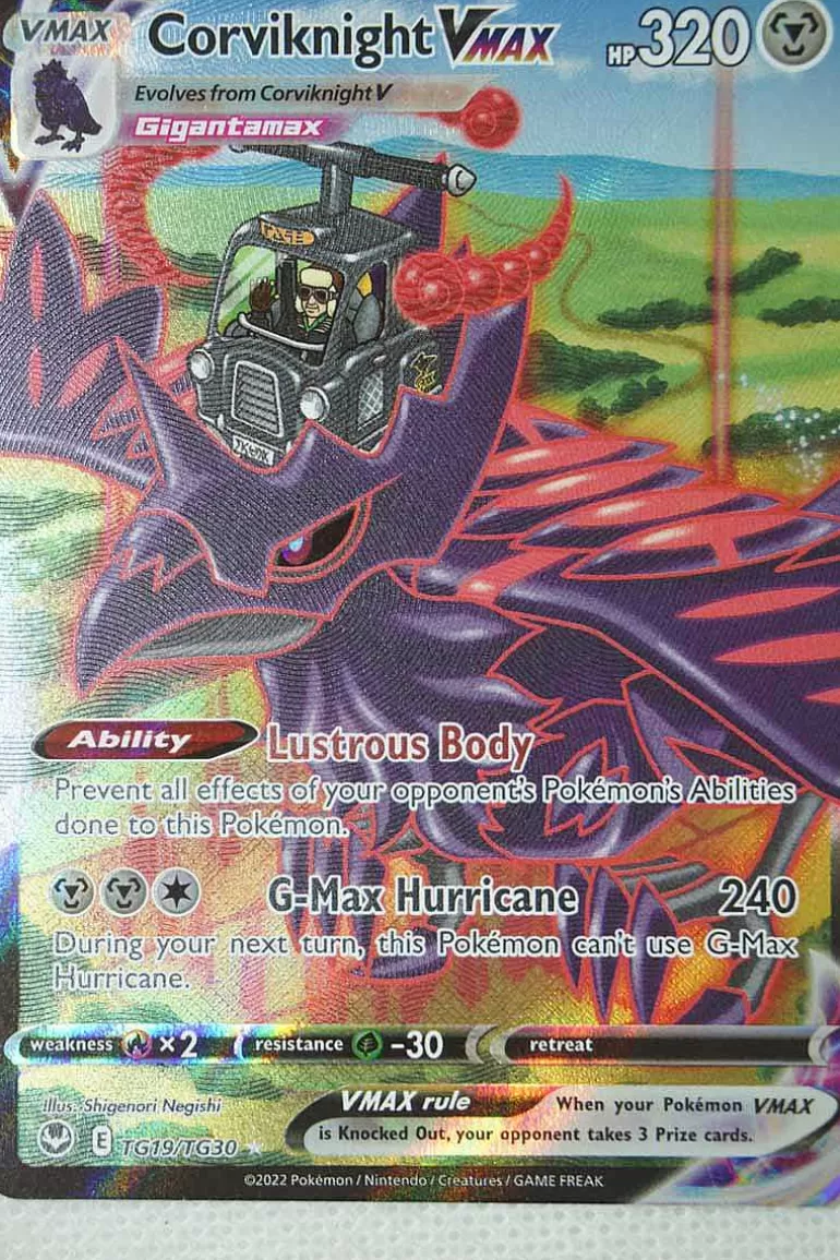 Pocket Monster Pokémon Kort-Corviknight Vmax Tg19/Tg30