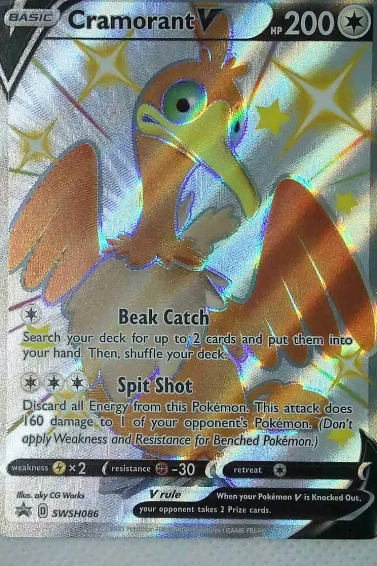 Pocket Monster Pokémon Kort-Cramorant V Swsh086 Shiny Promo