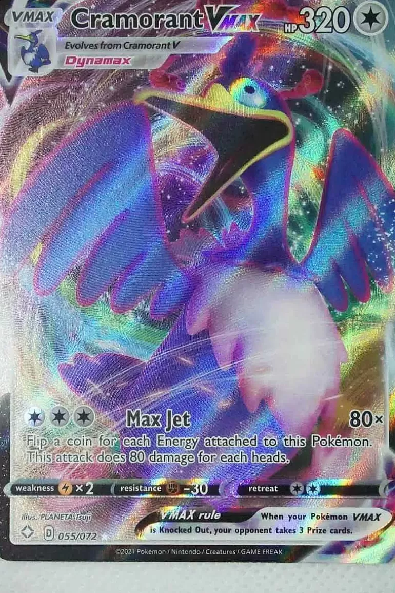 Pocket Monster Pokémon Kort-Cramorant Vmax 055/072