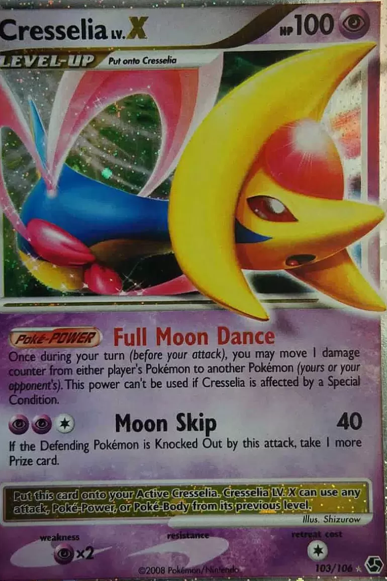 Pocket Monster Pokémon Kort-Cresselia Lv.X 103/106
