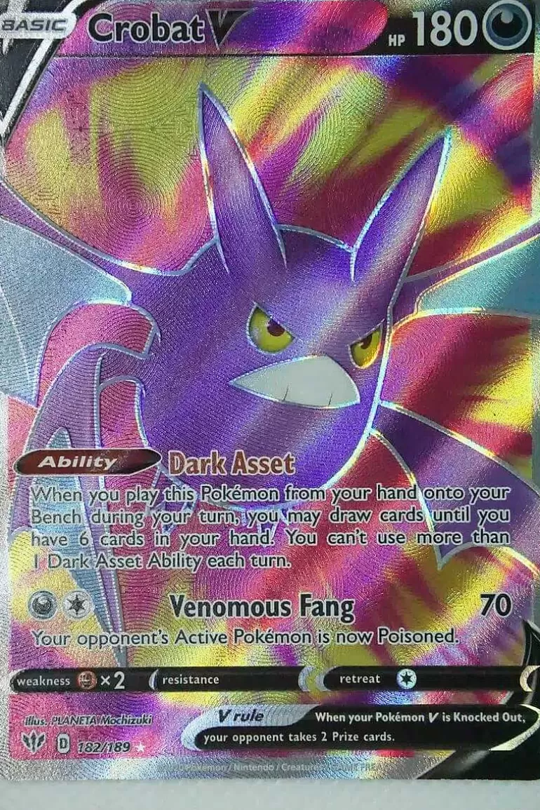 Pocket Monster Pokémon Kort-Crobat V 182/189 Full Art