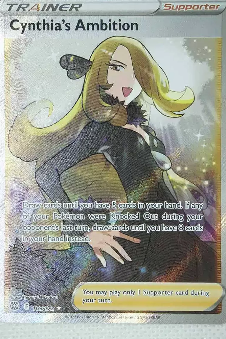 Pocket Monster Pokémon Kort-Cynthia'S Ambition 169/172 Full Art