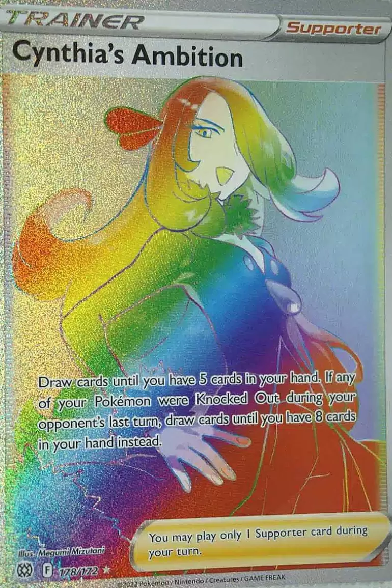 Pocket Monster Pokémon Kort-Cynthia'S Ambition 178/172 Hyper Rare