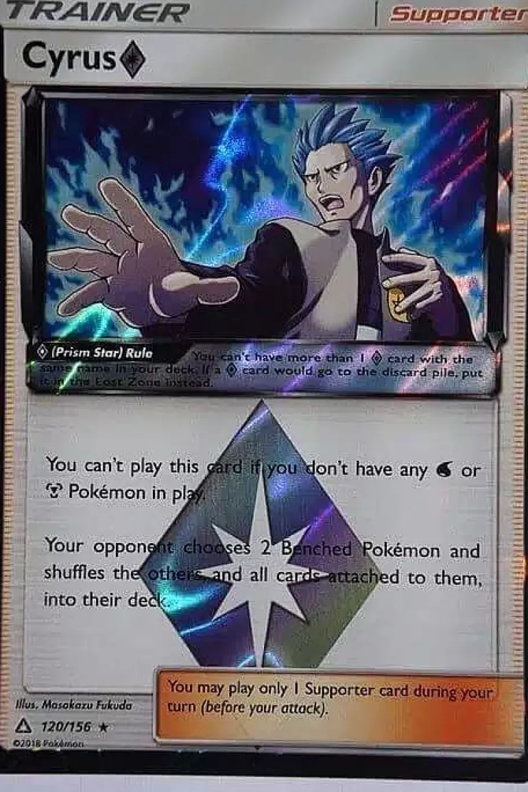 Pocket Monster Pokémon Kort-Cyrus Prism Star 120/156 Holo Rare