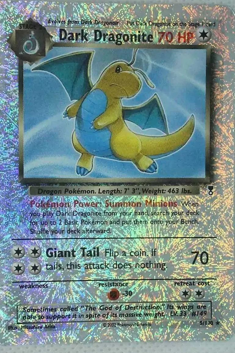 Pocket Monster Pokémon Kort-Dark Dragonite 5/110 Special Holo Edition