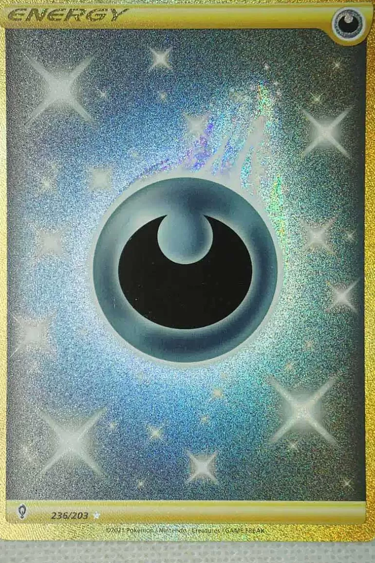 Pocket Monster Pokémon Kort-Darkness Energy 236/203 Secret Rare
