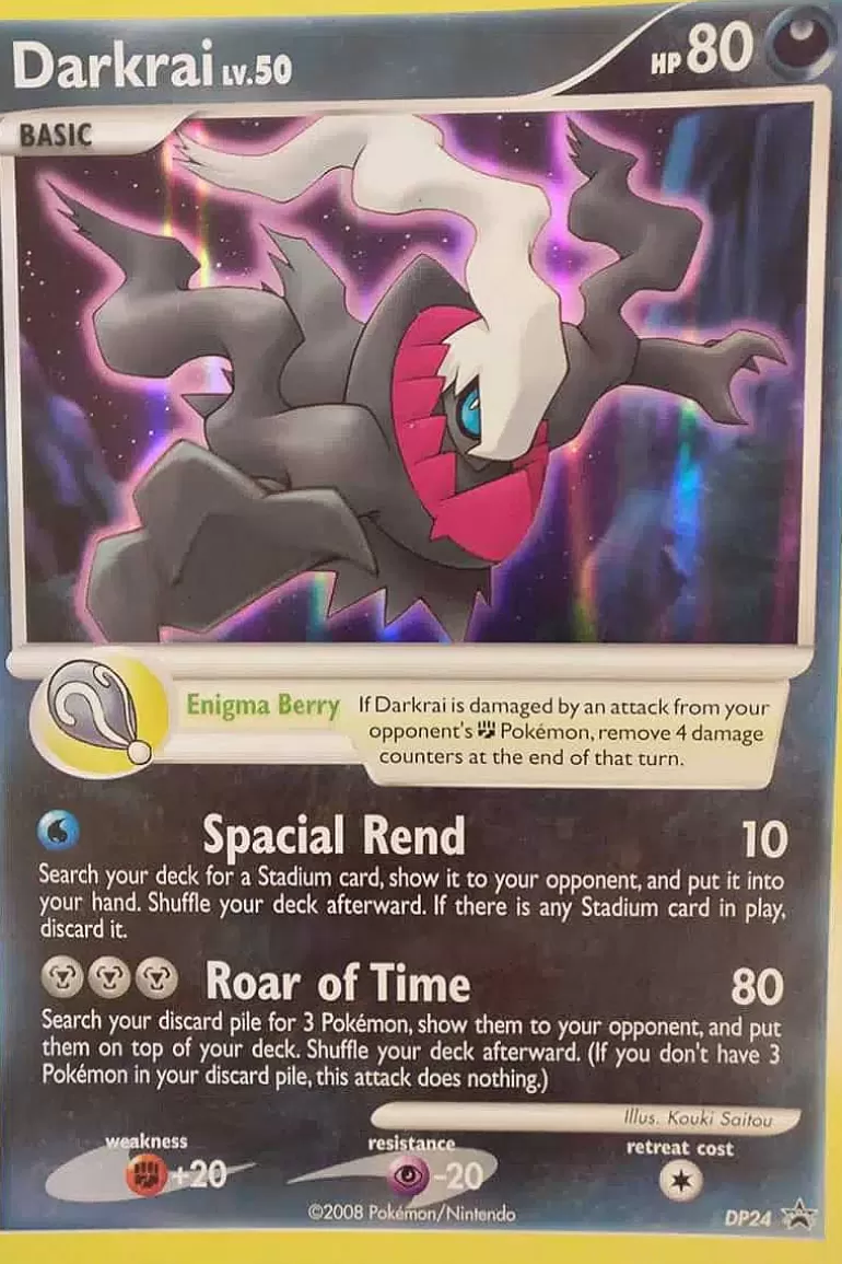Pocket Monster Pokémon Kort-Darkrai Dp24 Stor