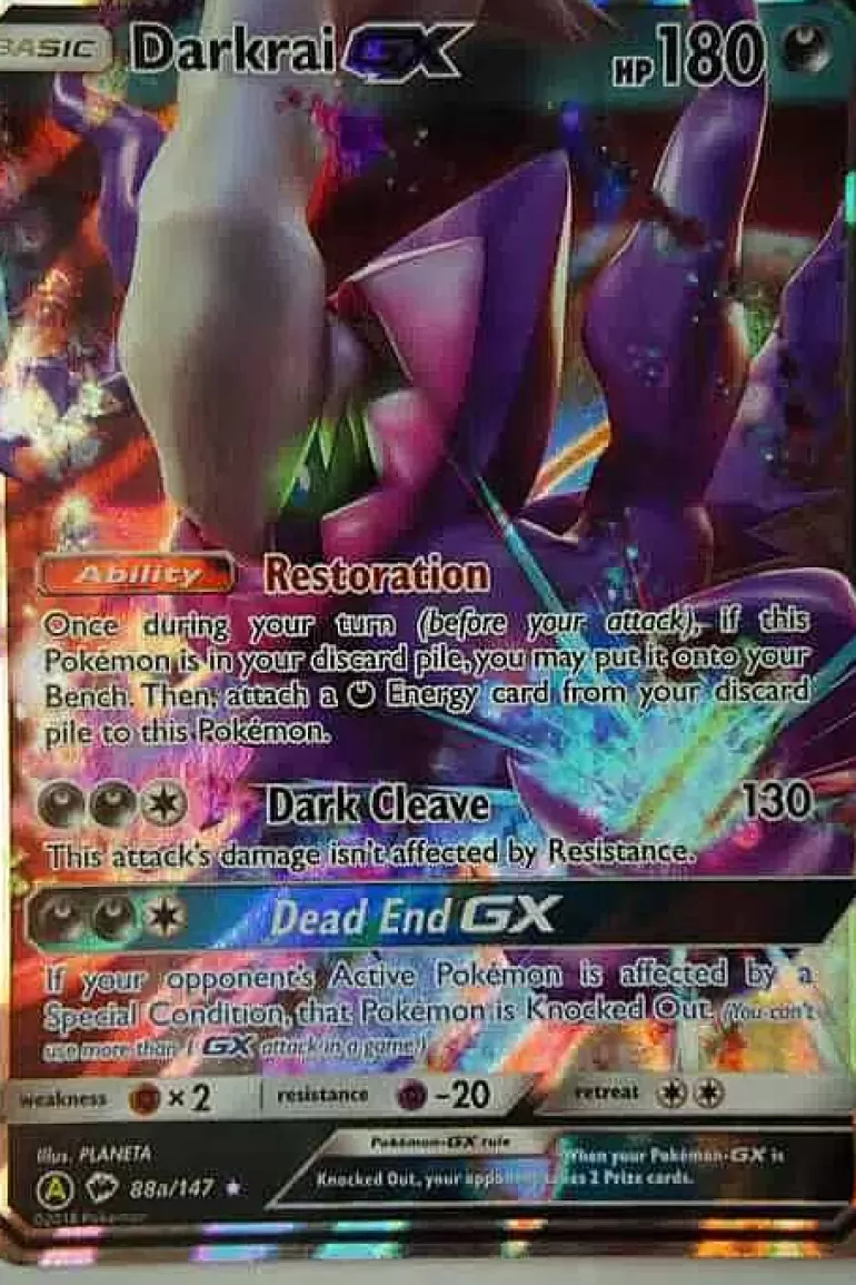 Pocket Monster Pokémon Kort-Darkrai Gx 88A/147