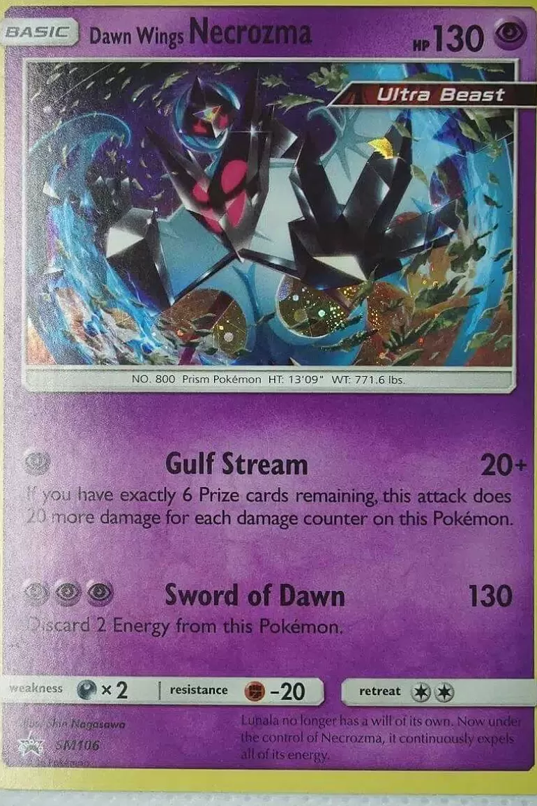 Pocket Monster Pokémon Kort-Dawn Wings Necrozma Sm106 Holo Promo