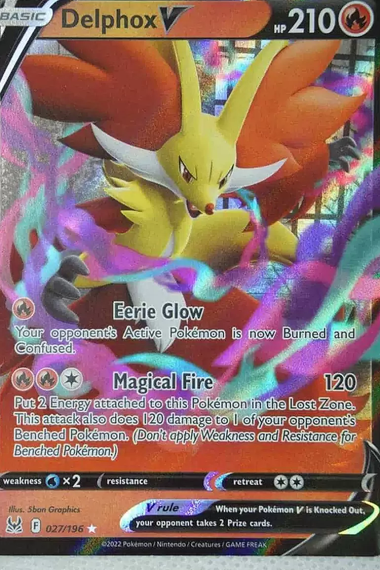 Pocket Monster Pokémon Kort-Delphox V 027/196