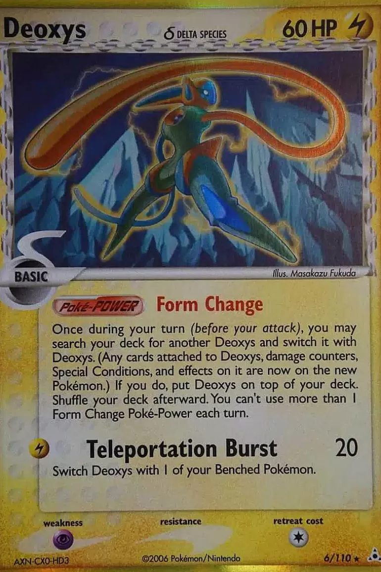Pocket Monster Pokémon Kort-Deoxys (Speed)(Delta Species) 6/110 Holo Rare
